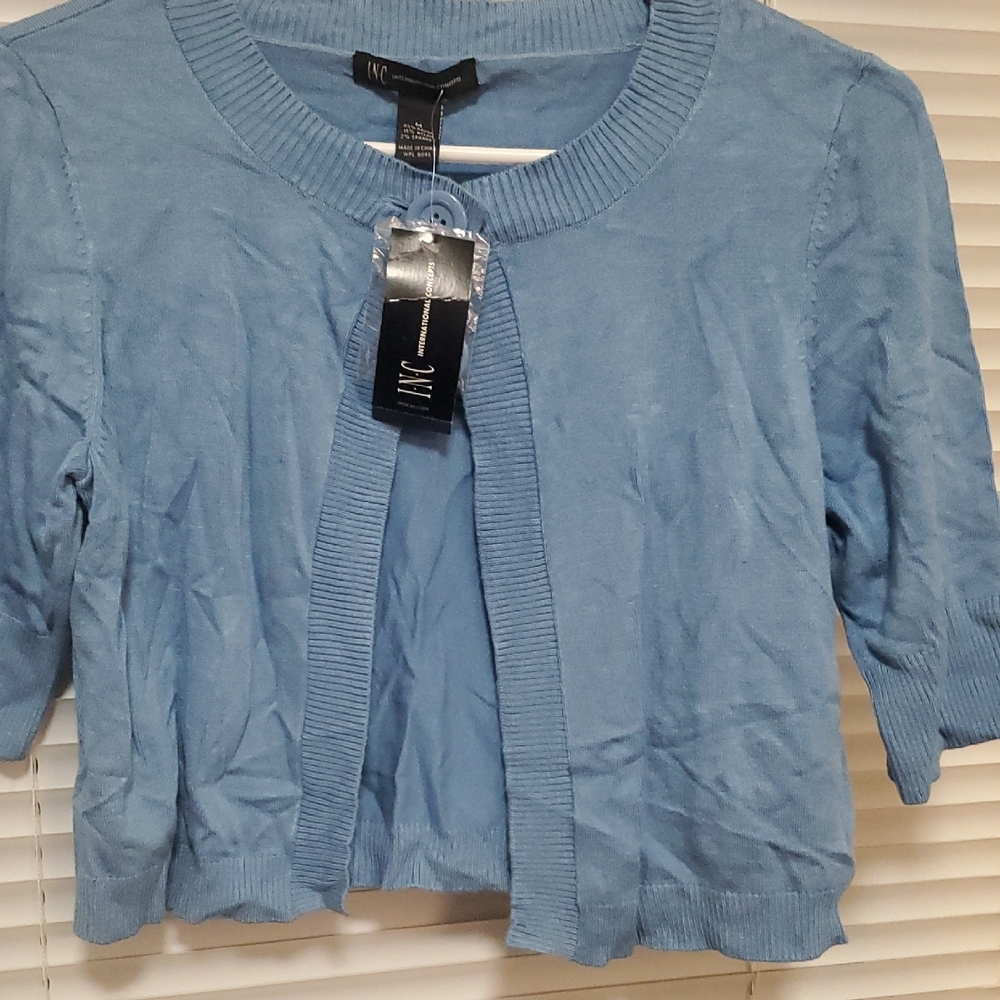 INC Blue Cardigan